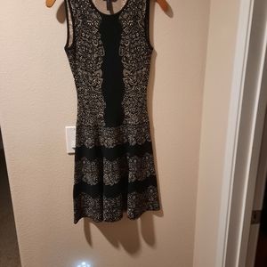 BCBG Black and cream dress..front and back